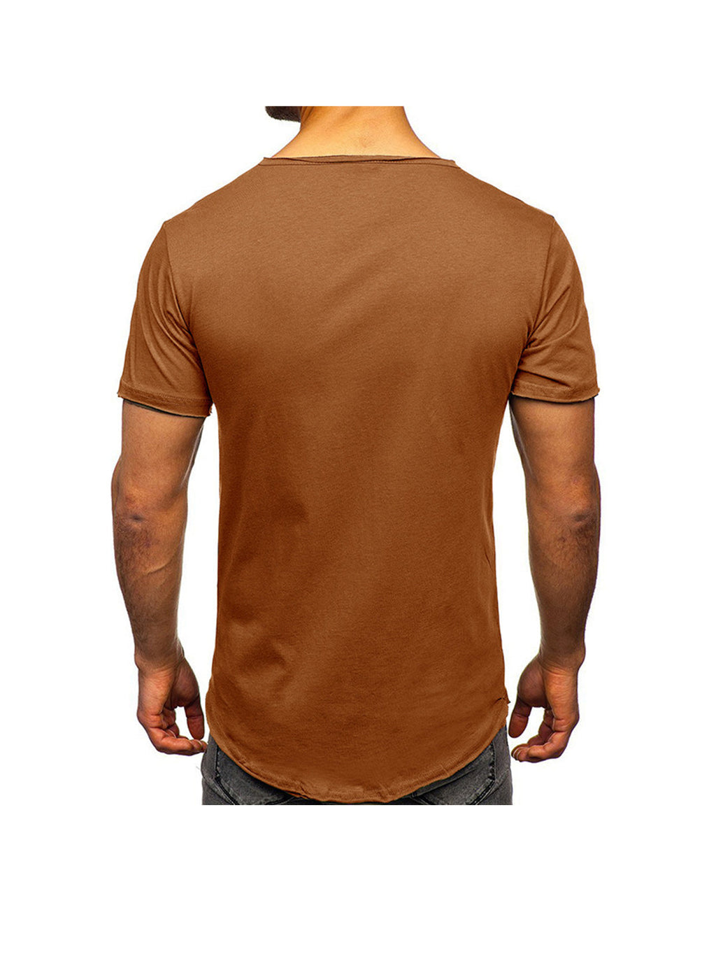 Eddie Solid Color Basic Henley T-shirt