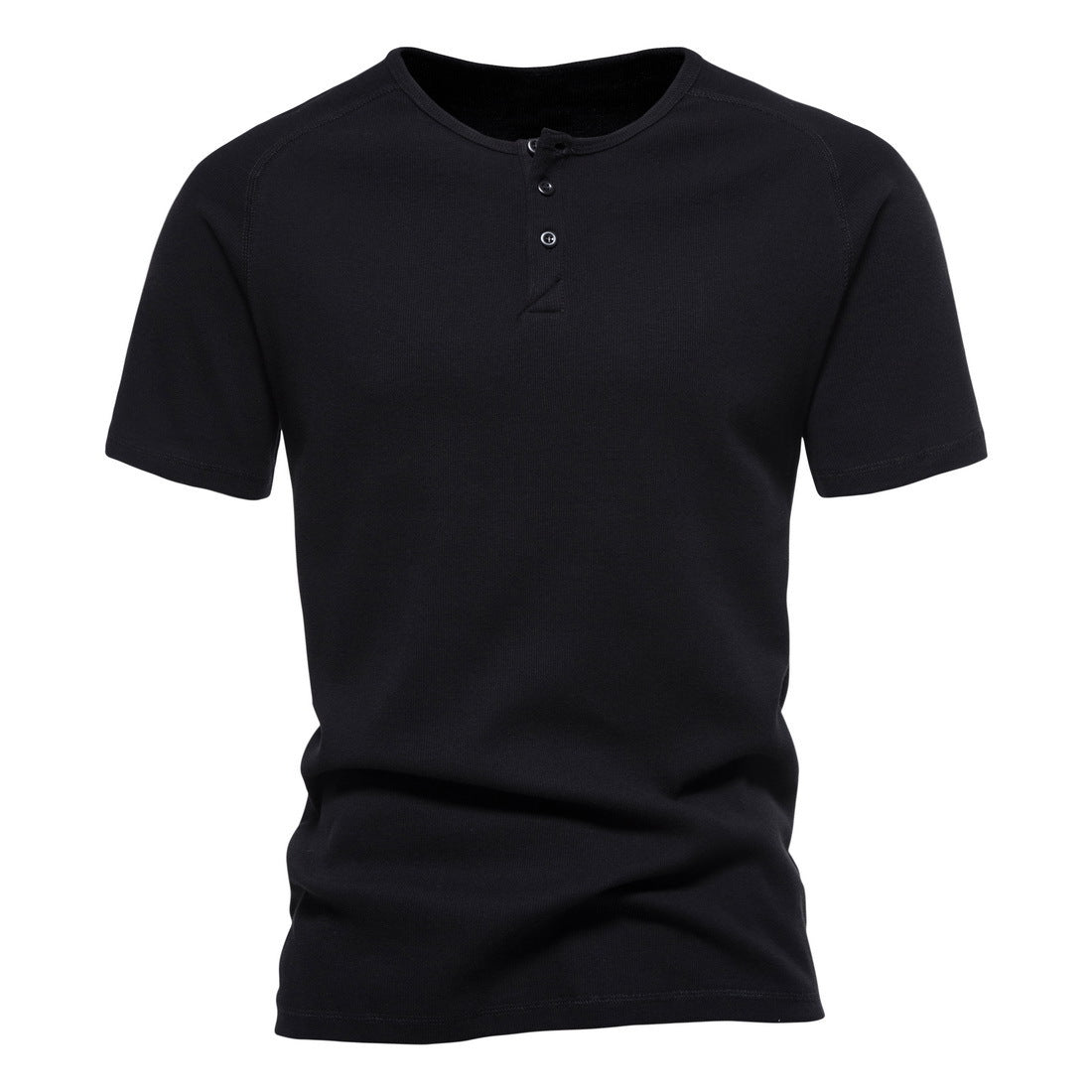 Men's Basic Casual Slim Short Sleeve Henley T-Shirt