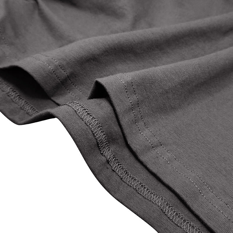 Men's Cotton Solid Color Long Sleeve Pullover Hoodie