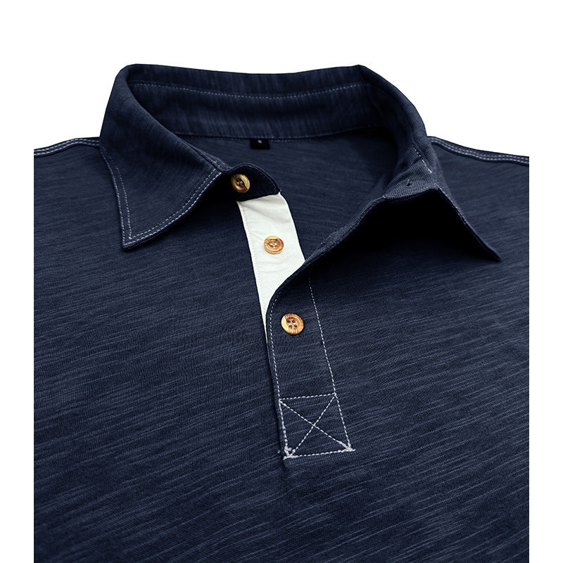 Men's Casual Cotton Henley T-Shirt