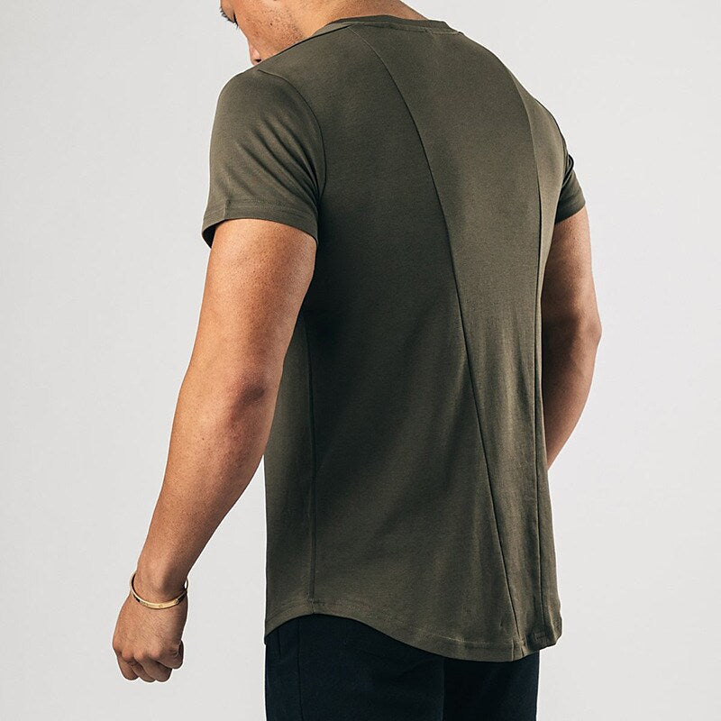 Men's Henley Shirt T shirt Solid Color