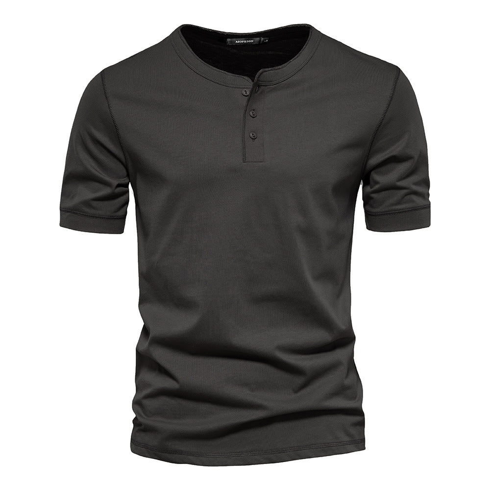 Men's Vintage Short Sleeve Henley T-Shirt