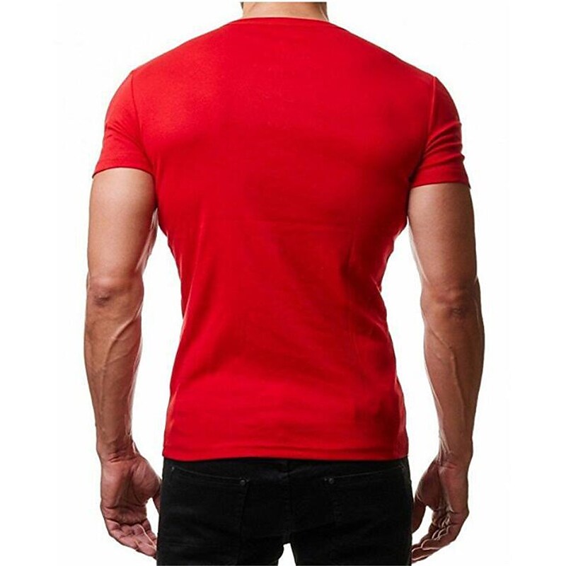 Men's Henley Shirt T shirt Solid Color