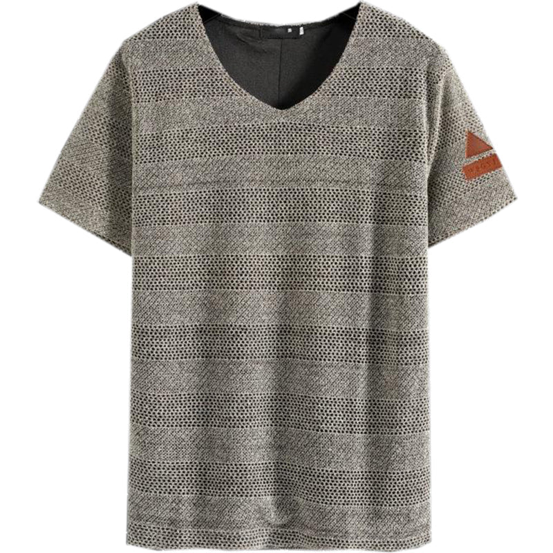 Dennis Open-knit Mesh V-neck Short-sleeve T-shirt