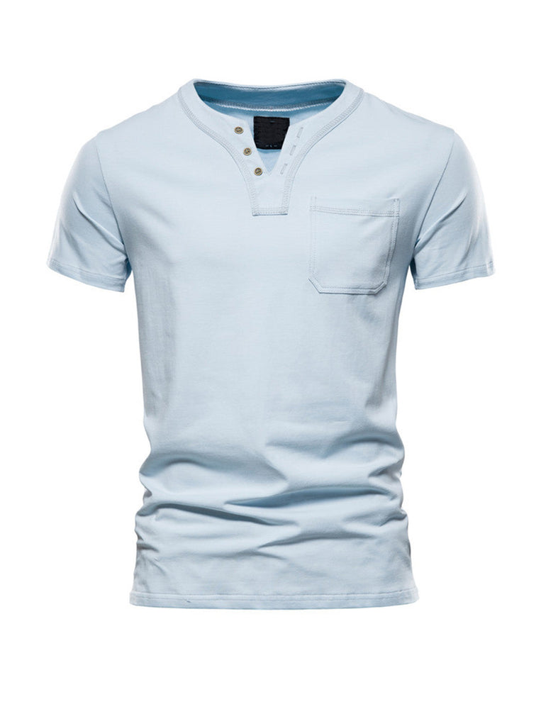 Men's Simple V-Neck Casual T-shirt