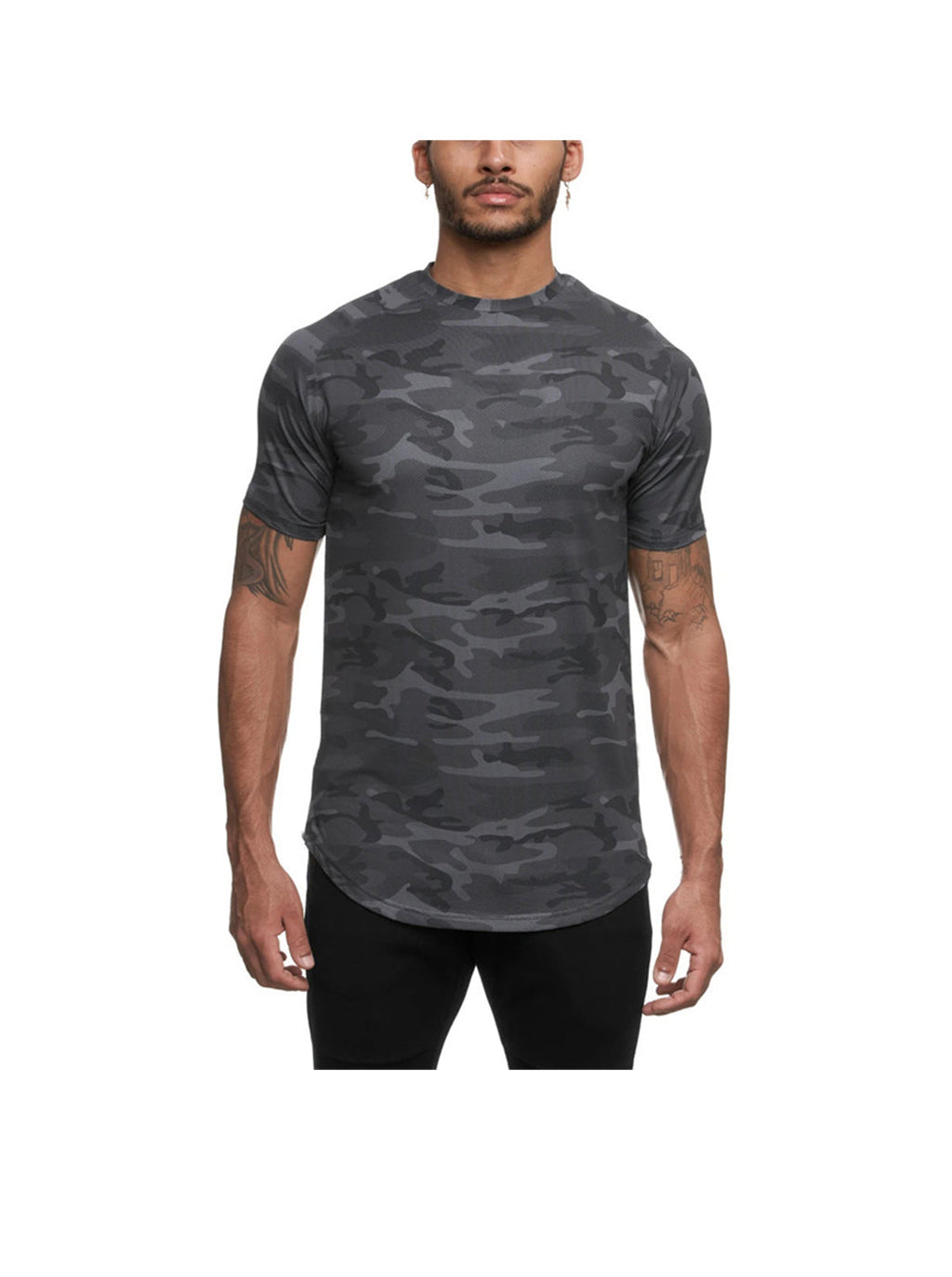 Miguel Solid Color Crew Neck T-shirt
