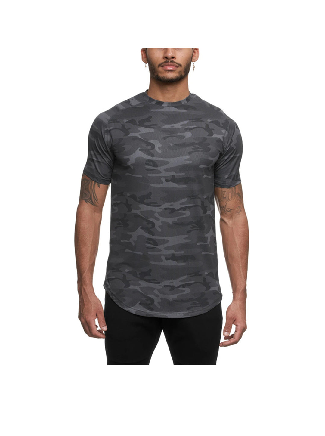 Miguel Solid Color Crew Neck T-shirt