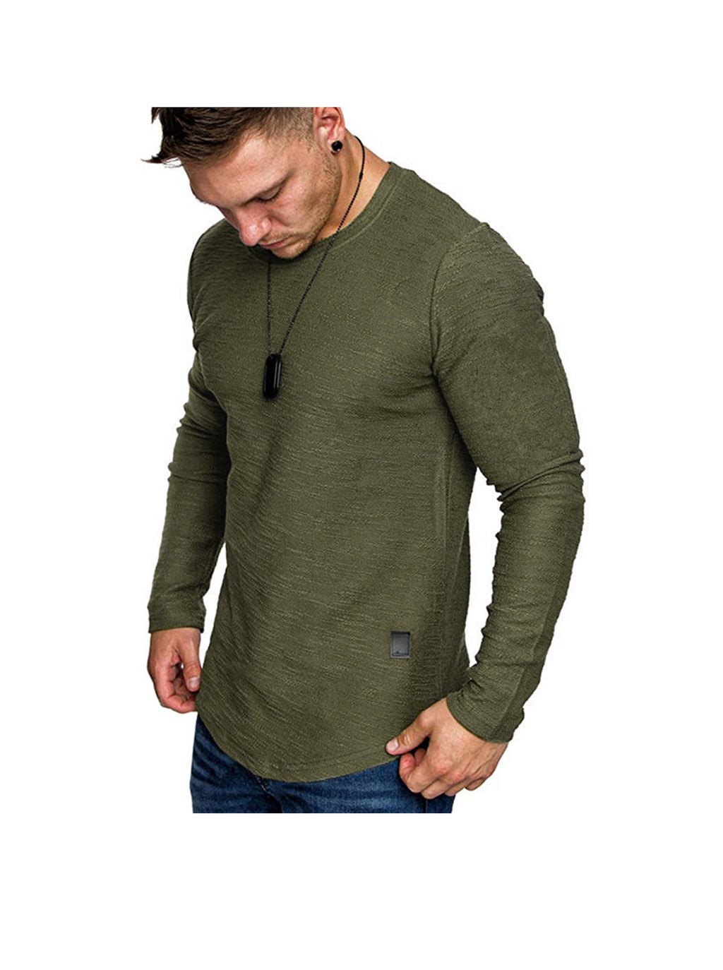 Men's Crew Neck Long Sleeve And Short Sleeve T-shirt
