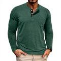 Men's Casual Long Sleeve Henley T-Shirts