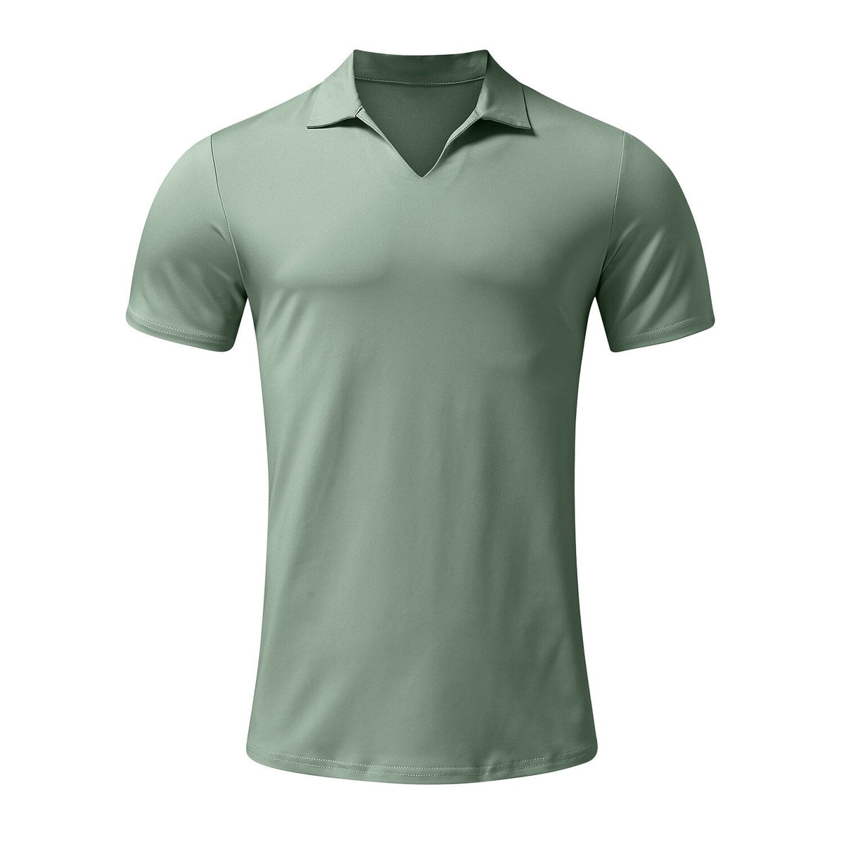 Men's Solid Color Short Sleeve Polo T-shirt