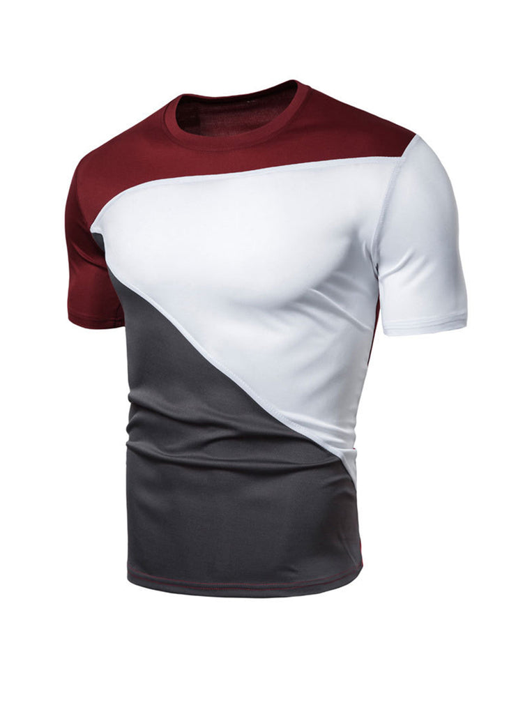 Campbell Color Block Crew Neck Short Sleeve T-shirt