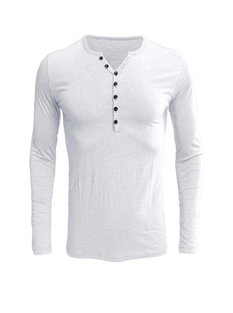Daniel Solid Color Long-sleeved T-shirt