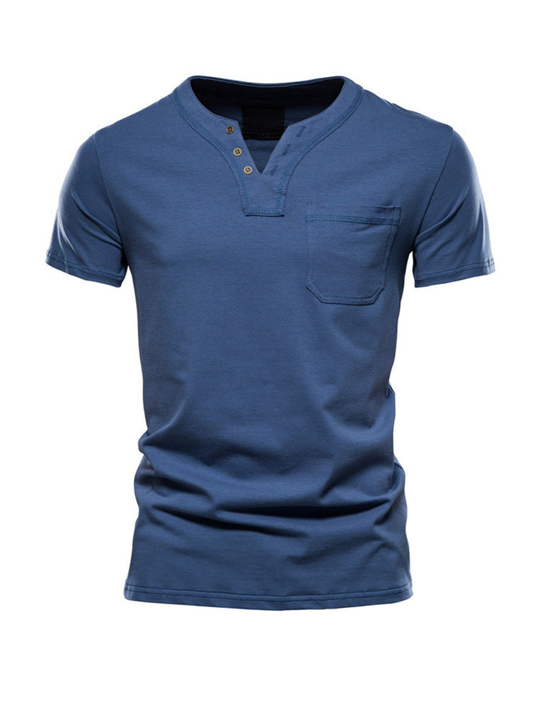 Men's Simple V-Neck Casual T-shirt