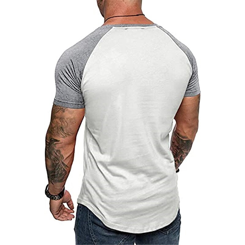Men's 2 pcs Color Block Raglan Sleeves T-shirt