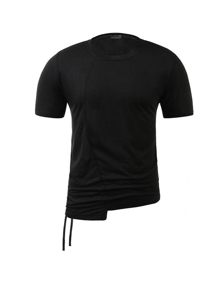 Leonard Cut Design Irregular Hem Short-sleeved T-shirt