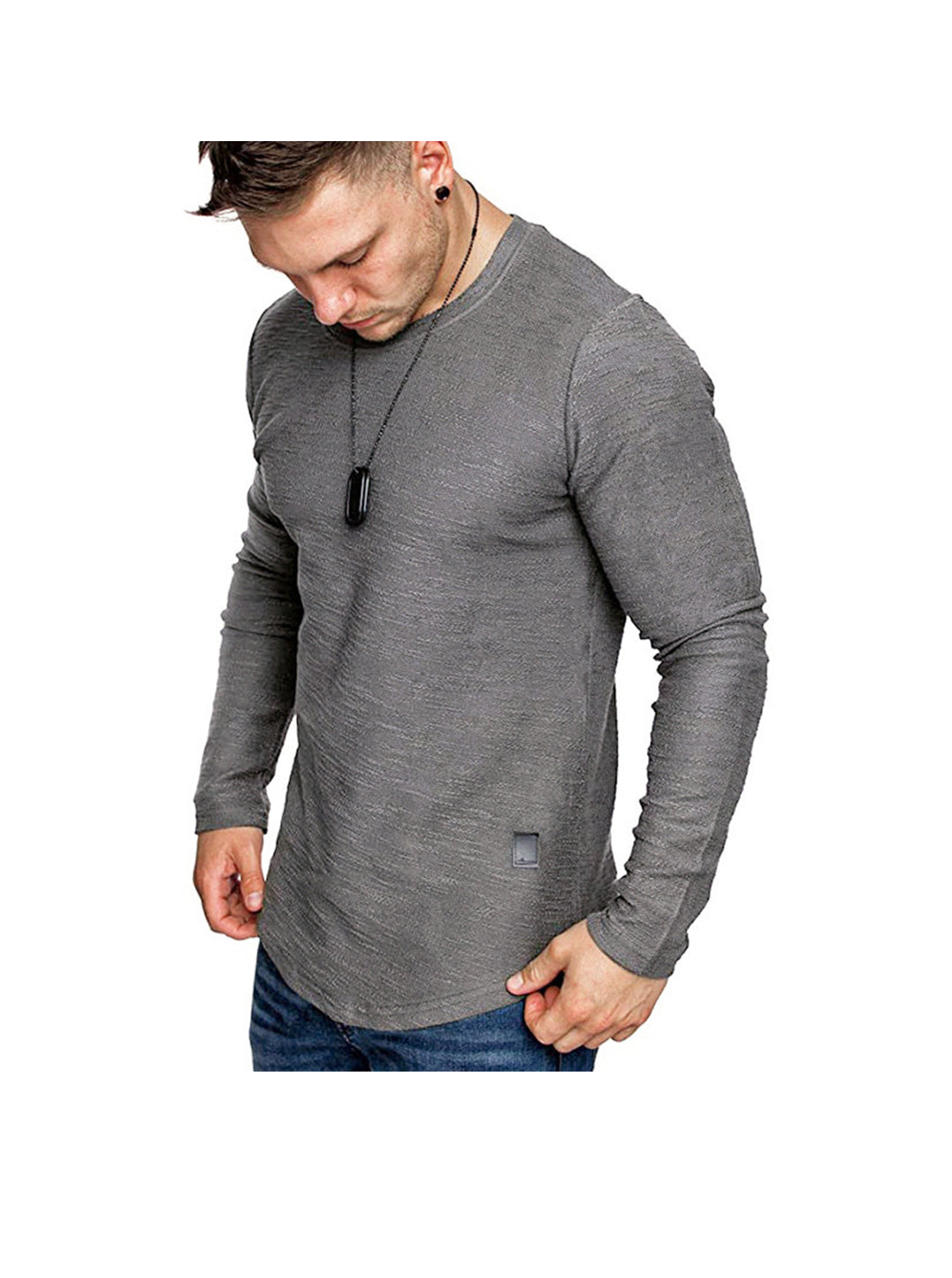 Men's Crew Neck Long Sleeve And Short Sleeve T-shirt