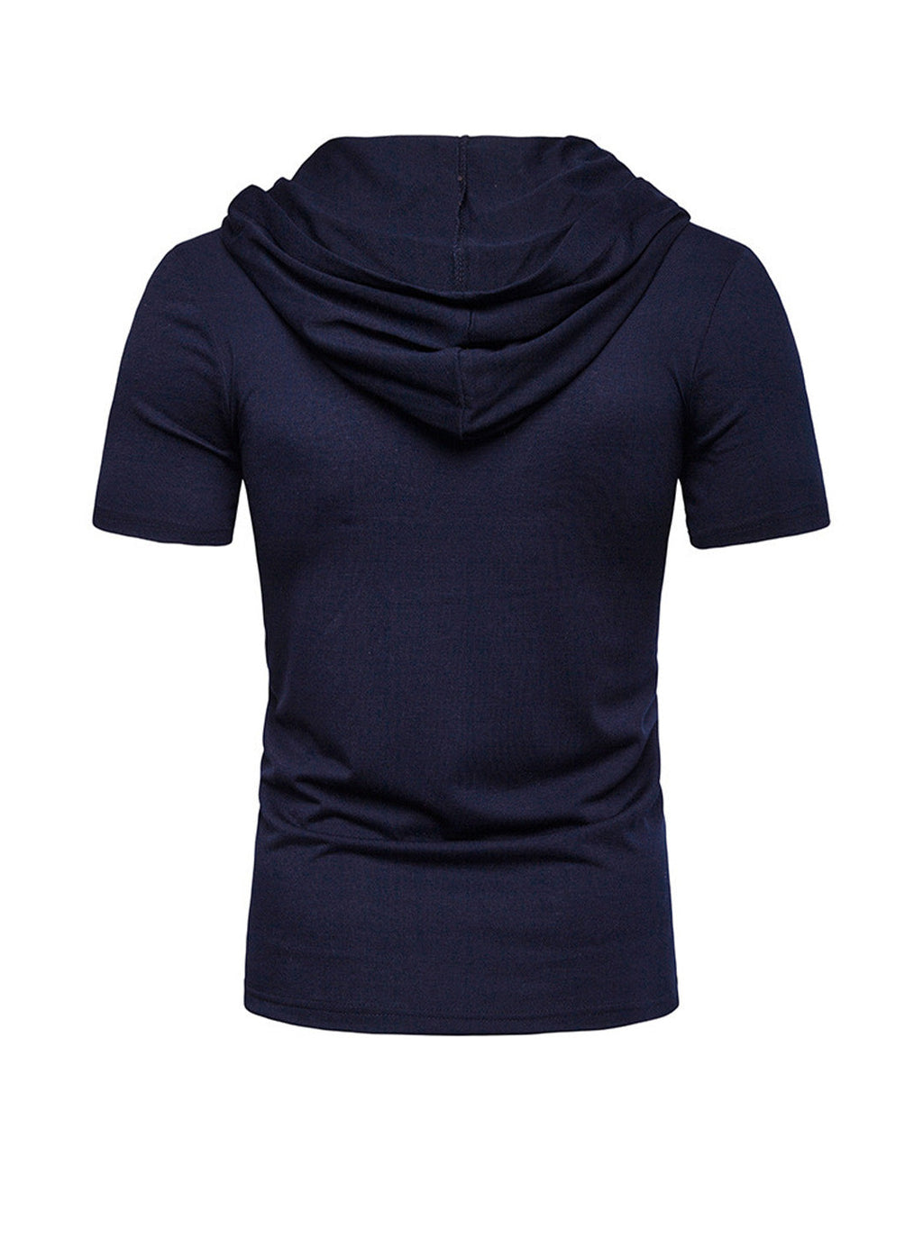 Men's Lace-up Short Sleeve Hooded T-shirt