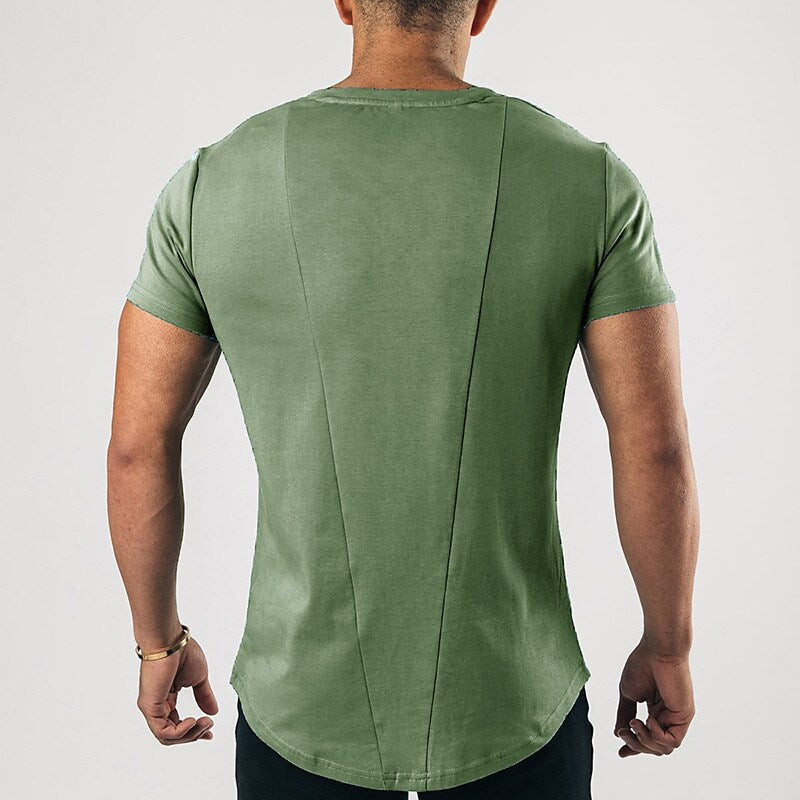 Men's Henley Shirt T shirt Solid Color