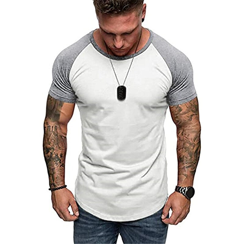 Men's 2 pcs Color Block Raglan Sleeves T-shirt