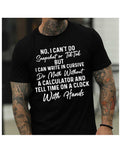 Men's Graphic Prints Letter Crew Neck Casual Short Sleeve T-shirt