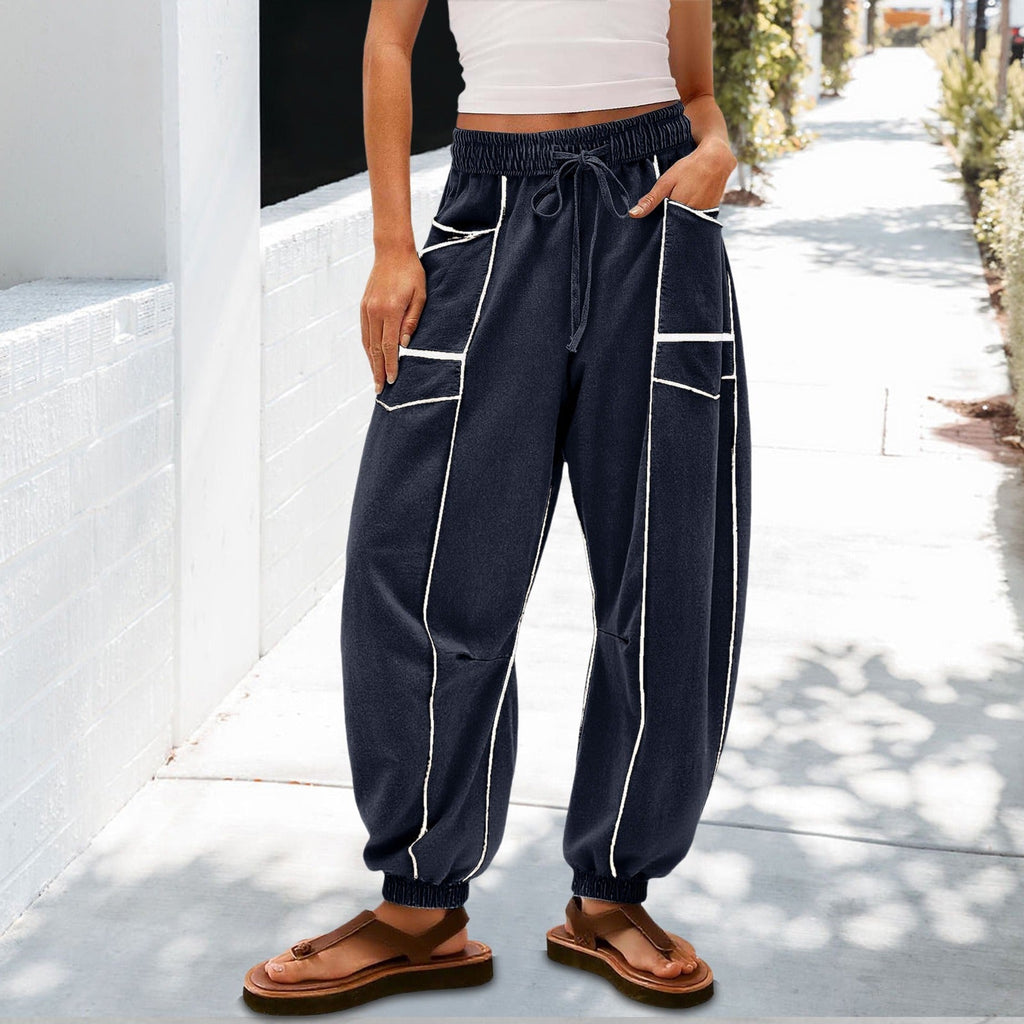 🔥Best-1 Sale Joggers 2025🔥Women Baggy Barrel Joggers Wide Leg Lounge Drawstring Sweatpants with Pockets