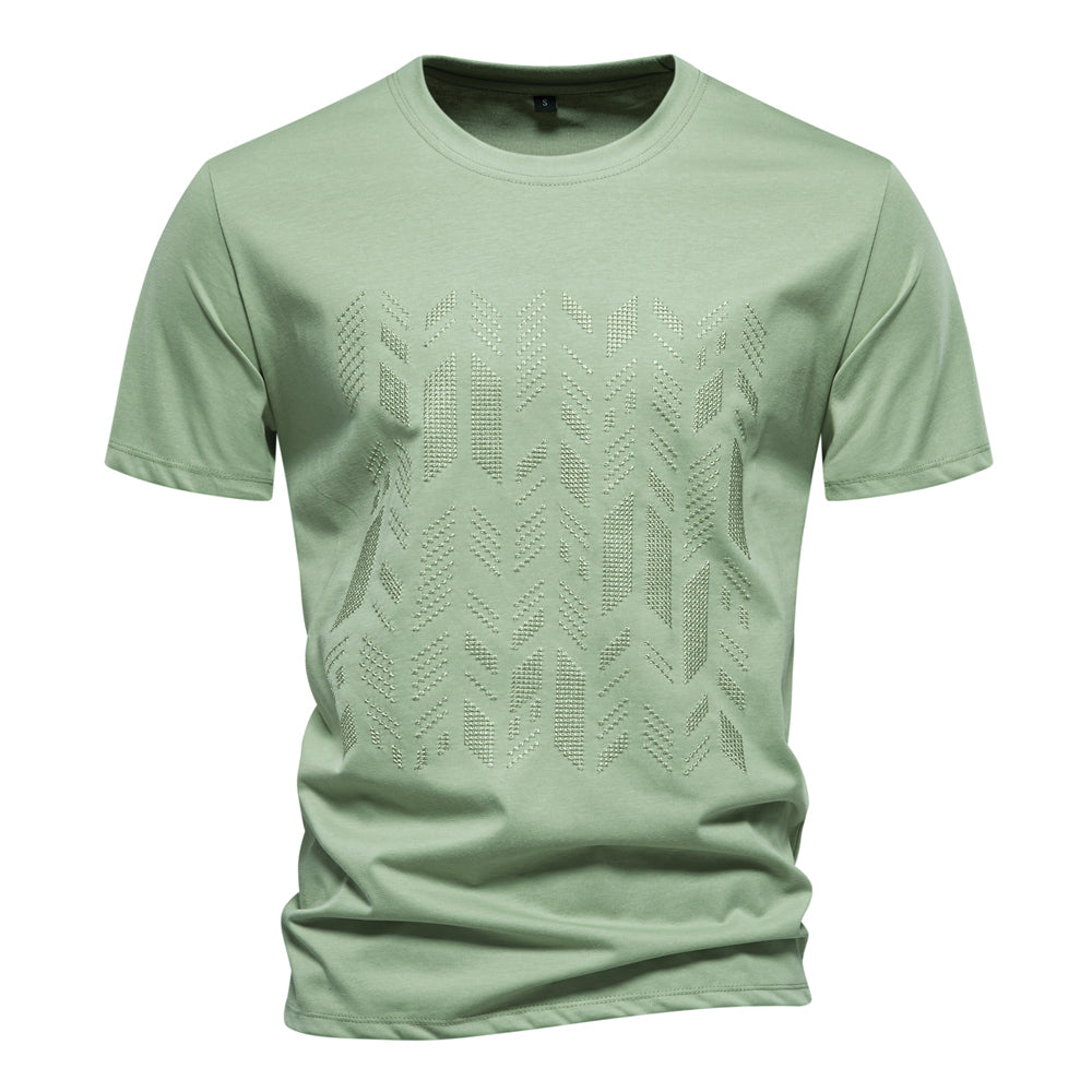 Men's Cotton Blend Short Sleeve Crew Neck T-shirt