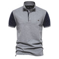 Men's Casual Color Block Short Sleeve Golf Shirt