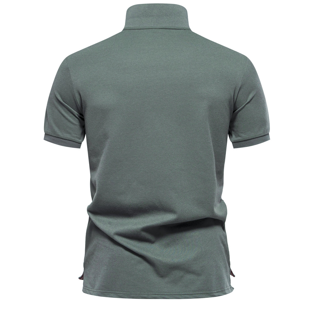 Men's Casual Gradient Printed Lapel Polo Shirt