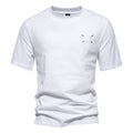 Men's Cotton Embroidered Round Neck Short Sleeve T-Shirt