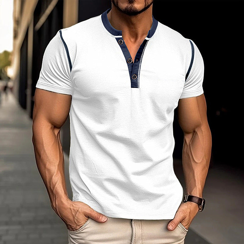 Men's Vintage Slim Fit Henley T-Shirt