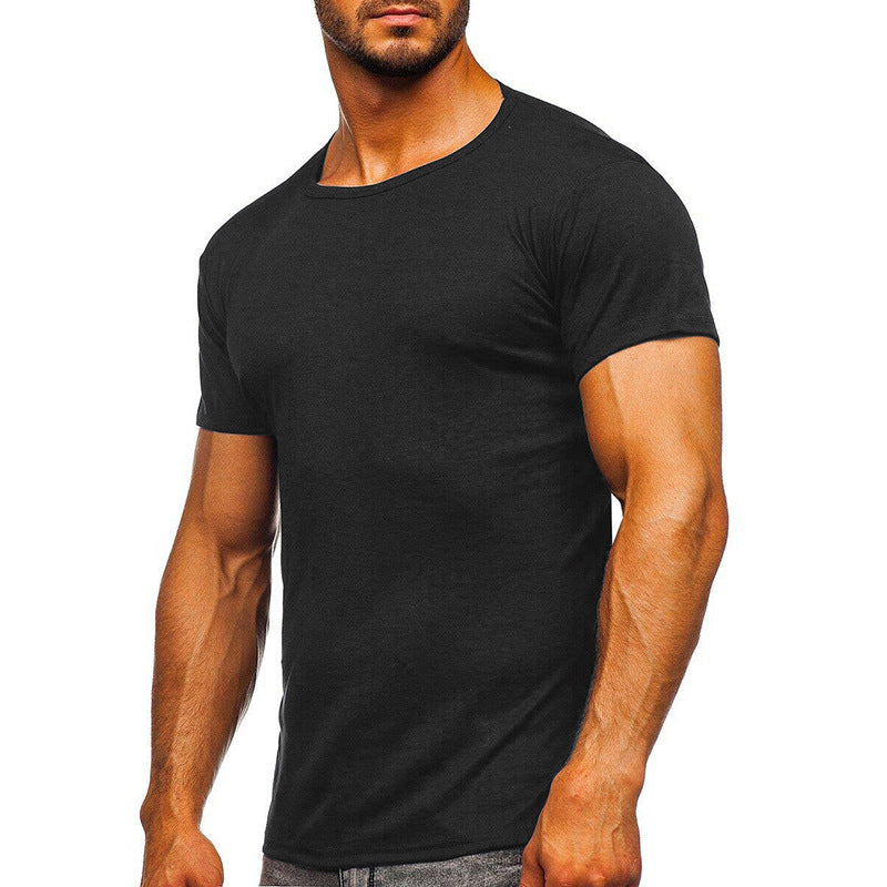 Men's Solid Color Short Sleeve T-Shirt
