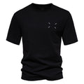 Men's Cotton Embroidered Round Neck Short Sleeve T-Shirt