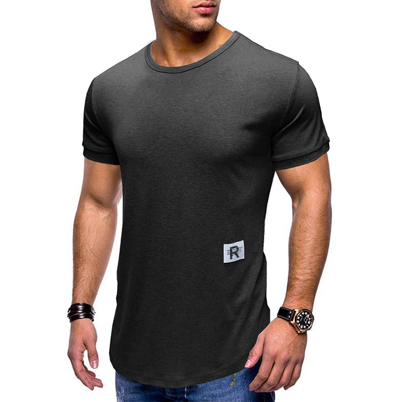 Alan Solid Color Crew Neck T-Shirt
