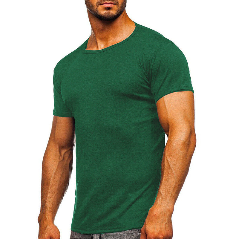 Men's Solid Color Short Sleeve T-Shirt