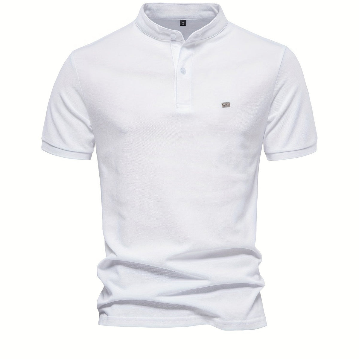 Men's Daily Comfy Short Sleeve Shirt With Stand Collar Golf