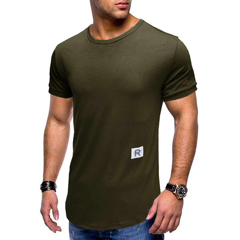 Alan Solid Color Crew Neck T-Shirt