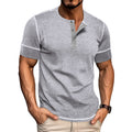 Men's Muscle Fit Colorblock Henley T-Shirt