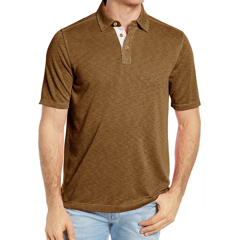 Men's Casual Cotton Henley T-Shirt