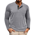 Men's Casual Long Sleeve Henley T-Shirts