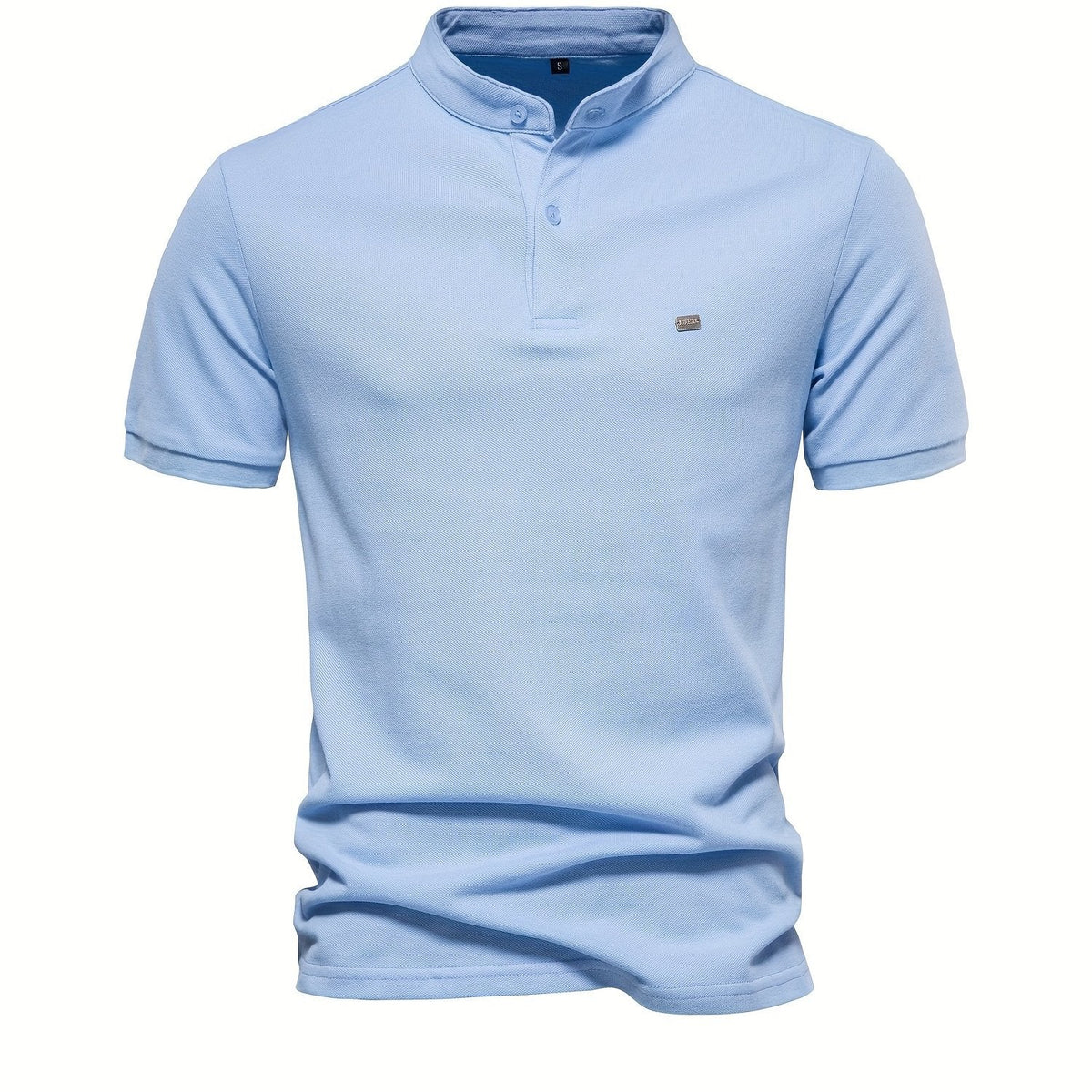 Men's Daily Comfy Short Sleeve Shirt With Stand Collar Golf