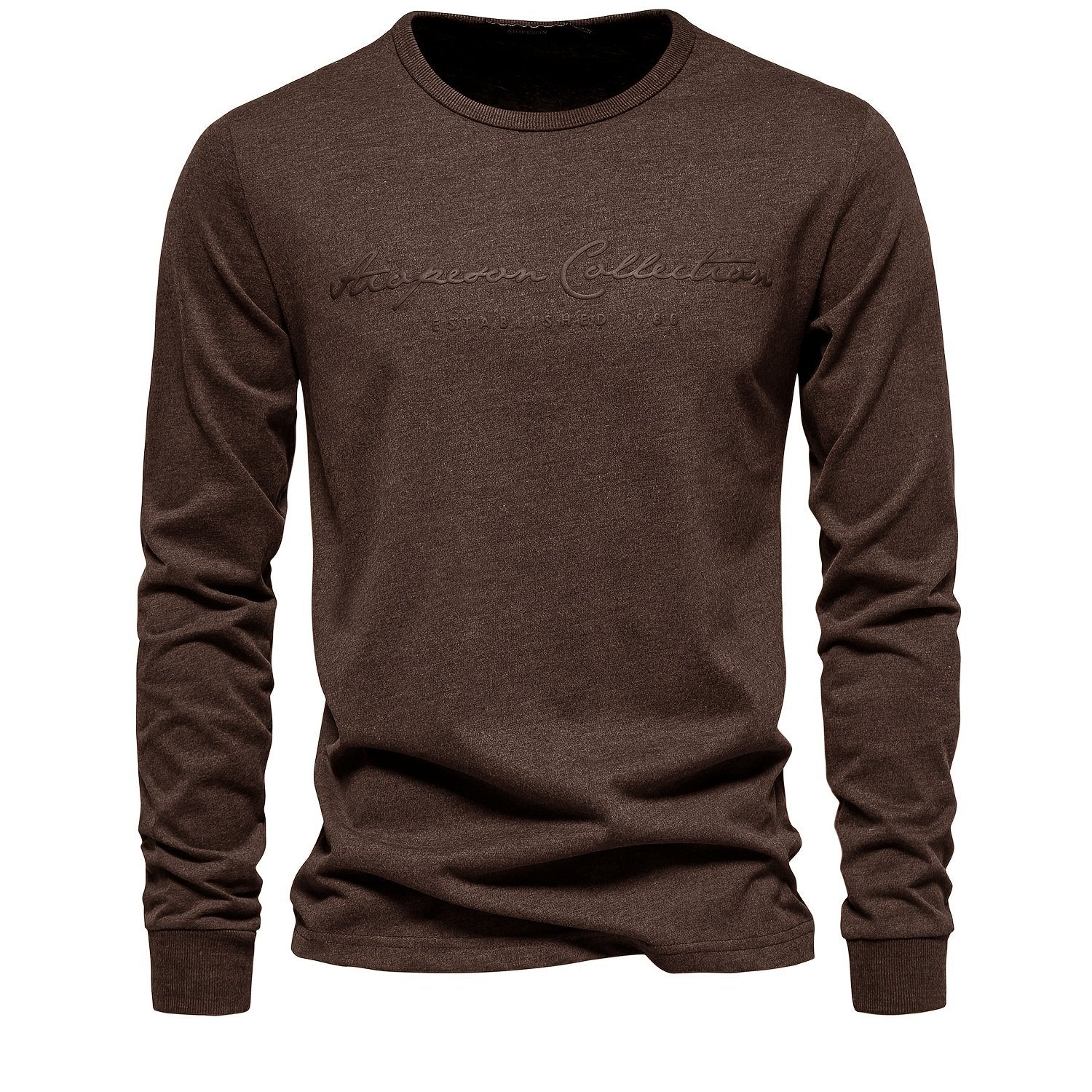 Men's Cotton Letter Print Long Sleeve T-Shirt