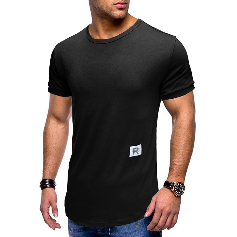 Alan Solid Color Crew Neck T-Shirt