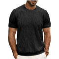 Men's Jacquard Knit Crew Neck T-Shirt