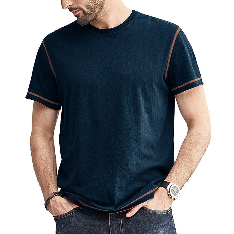 Men's Color Block Crew Neck T-Shirt