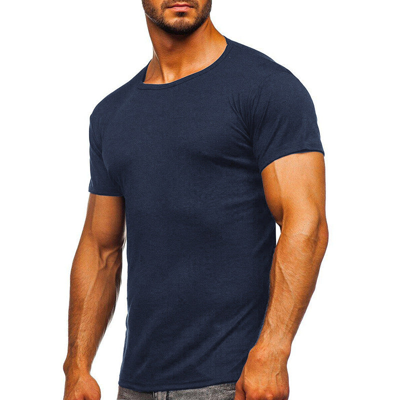 Men's Solid Color Short Sleeve T-Shirt
