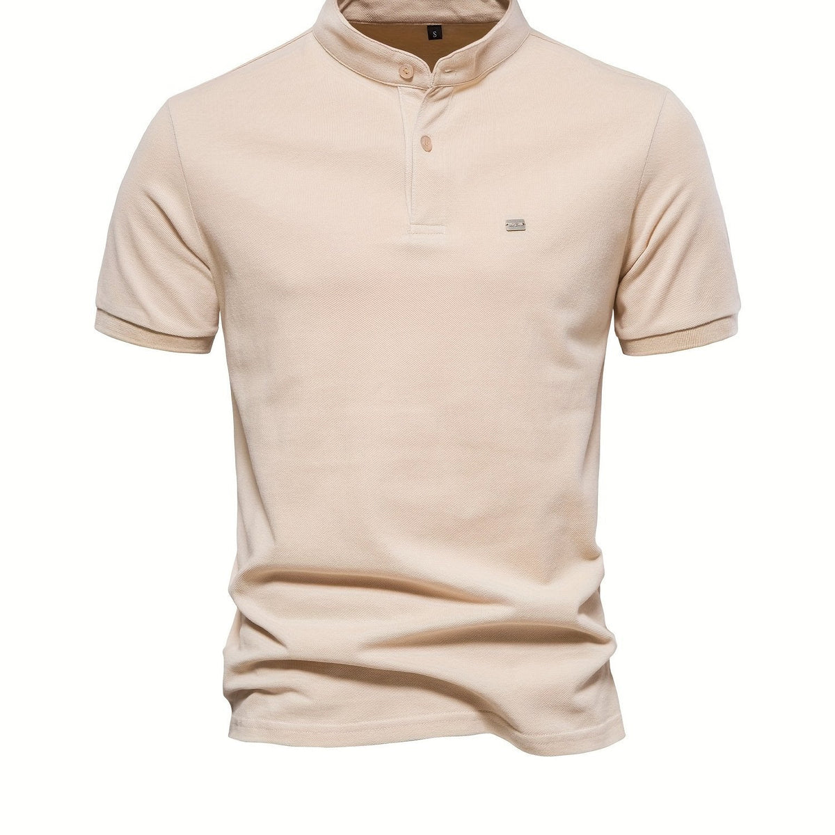 Men's Daily Comfy Short Sleeve Shirt With Stand Collar Golf
