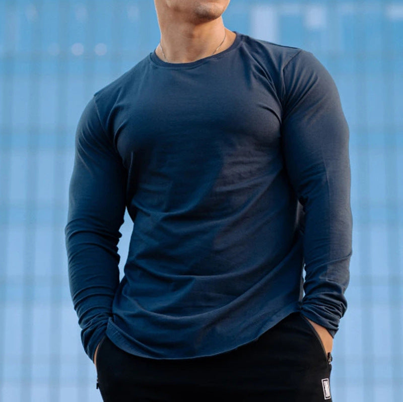 Men's Basic Long Sleeve Cotton T-shirt