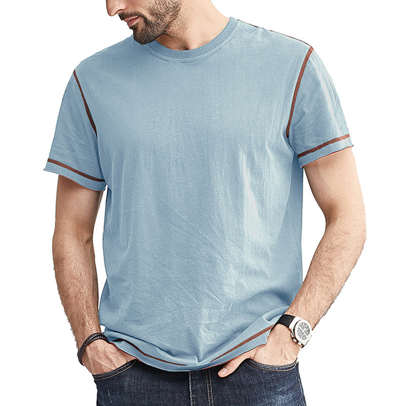 Men's Color Block Crew Neck T-Shirt