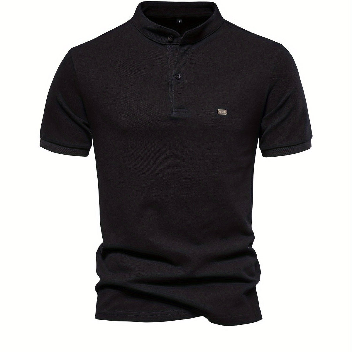 Men's Daily Comfy Short Sleeve Shirt With Stand Collar Golf