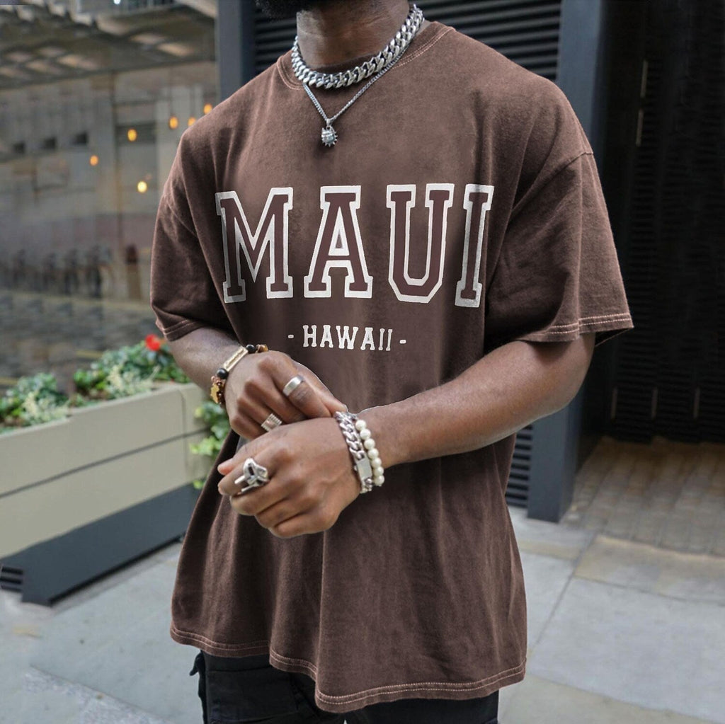 Men's Retro Oversized Short Sleeve T-shirt